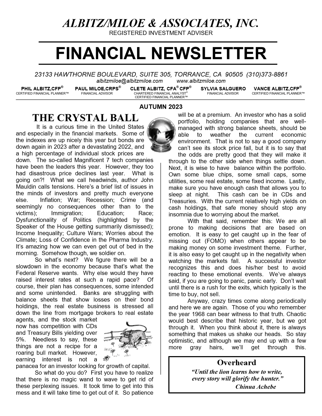 Am Autumn 2023 Financial Newsletter 1