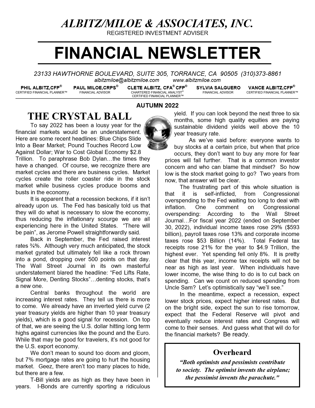 Am Autumn 2022 Financial Newsletter 1