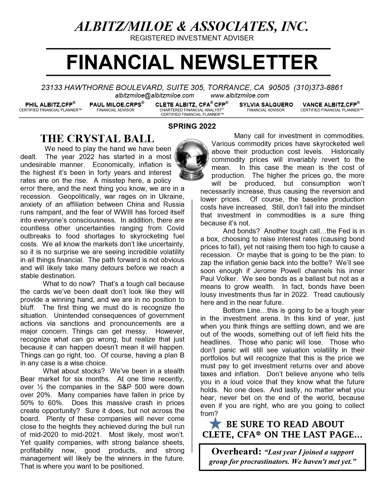 Am Spring 2022 Financial Newsletter 1