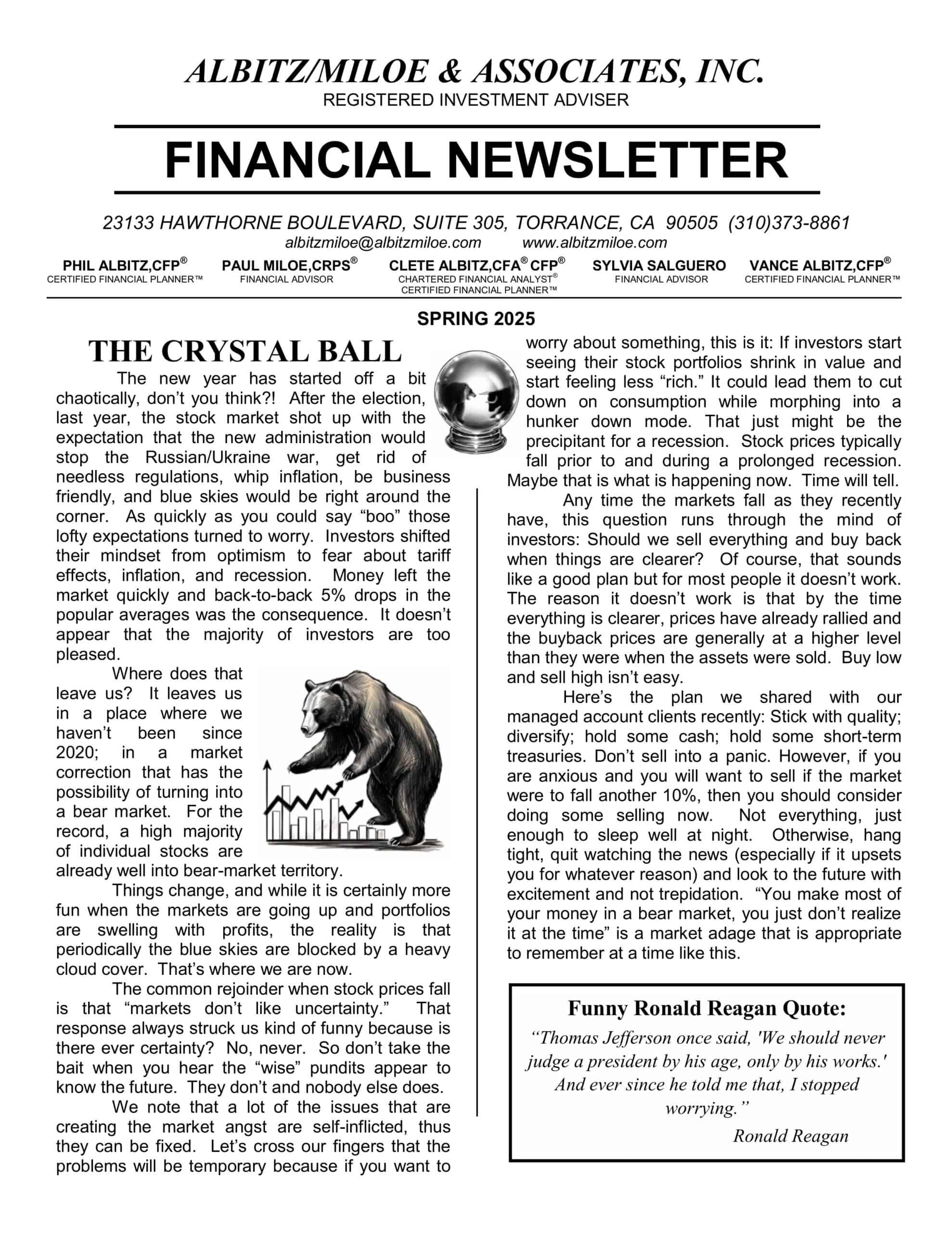Am spring 2025 newsletter