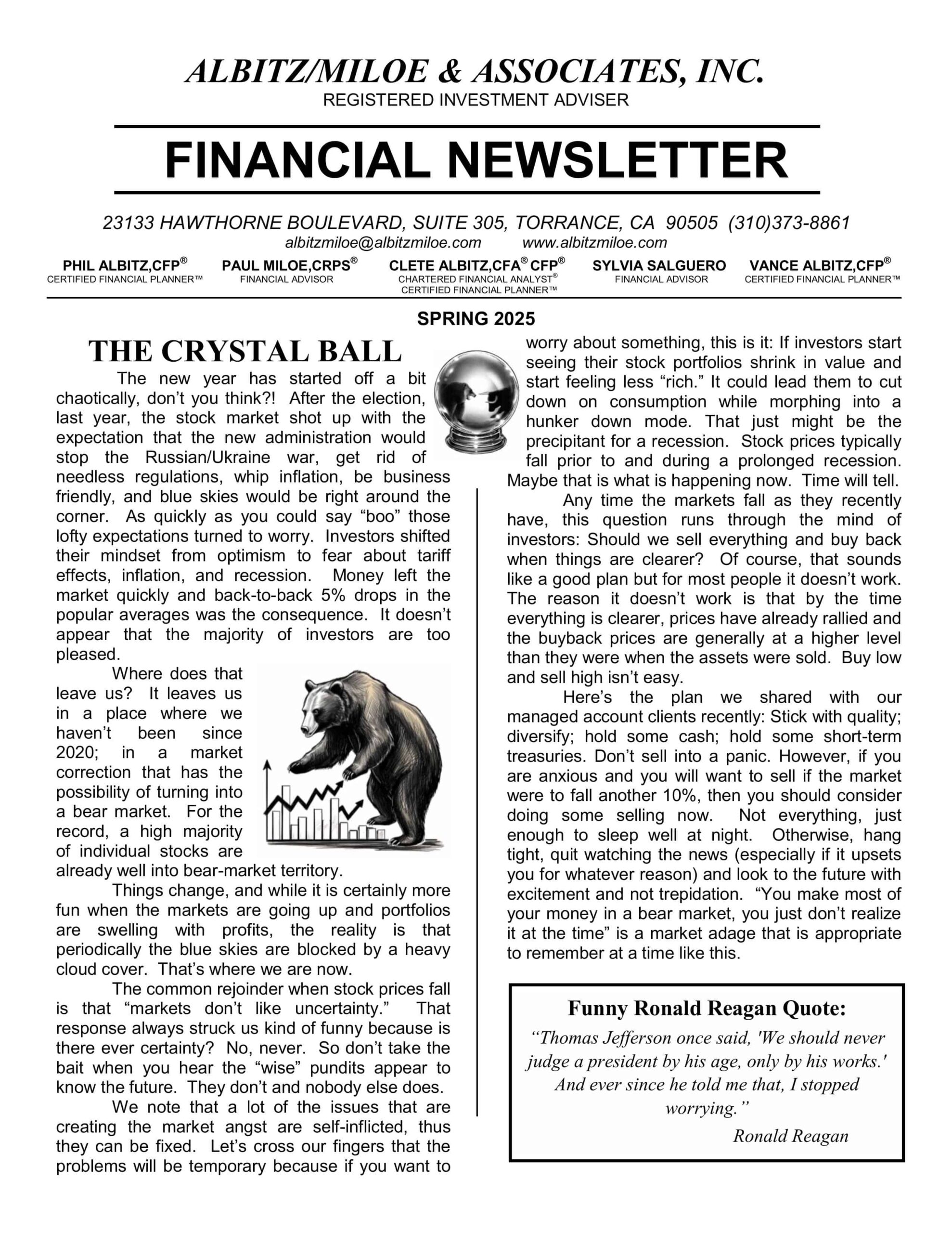 AM Spring 2025 Newsletter