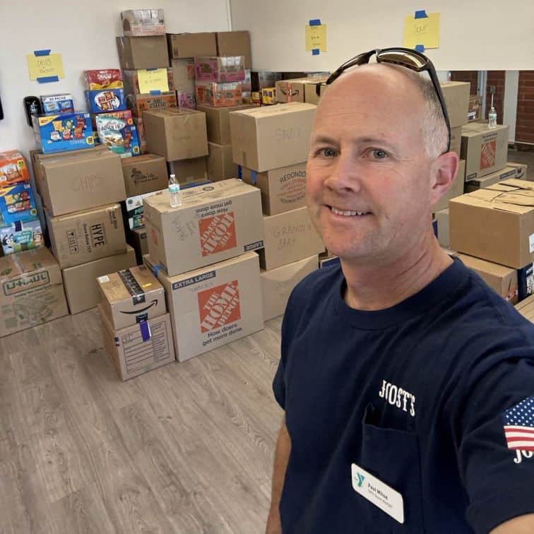 Paul Loading Wildfire Supplies Ymca